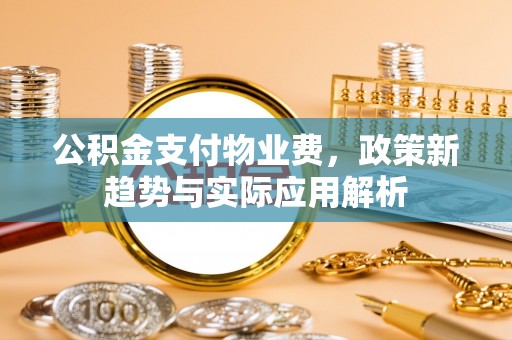 宁南公积金支付物业费，政策新趋势与实际应用解析