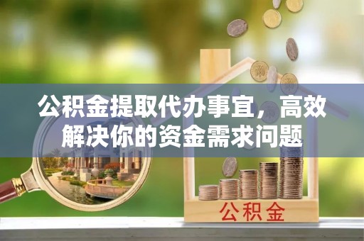 宁南公积金提取代办事宜，高效解决你的资金需求问题