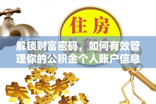 宁南解锁财富密码，如何有效管理你的公积金个人账户信息