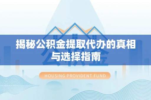 宁南揭秘公积金提取代办的真相与选择指南
