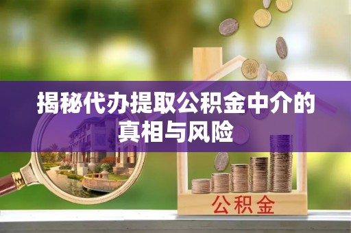宁南揭秘代办提取公积金中介的真相与风险