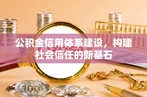 宁南公积金信用体系建设，构建社会信任的新基石