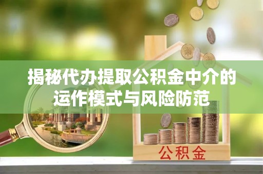 宁南揭秘代办提取公积金中介的运作模式与风险防范