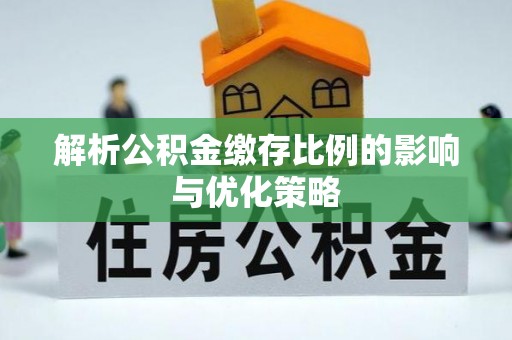 宁南解析公积金缴存比例的影响与优化策略
